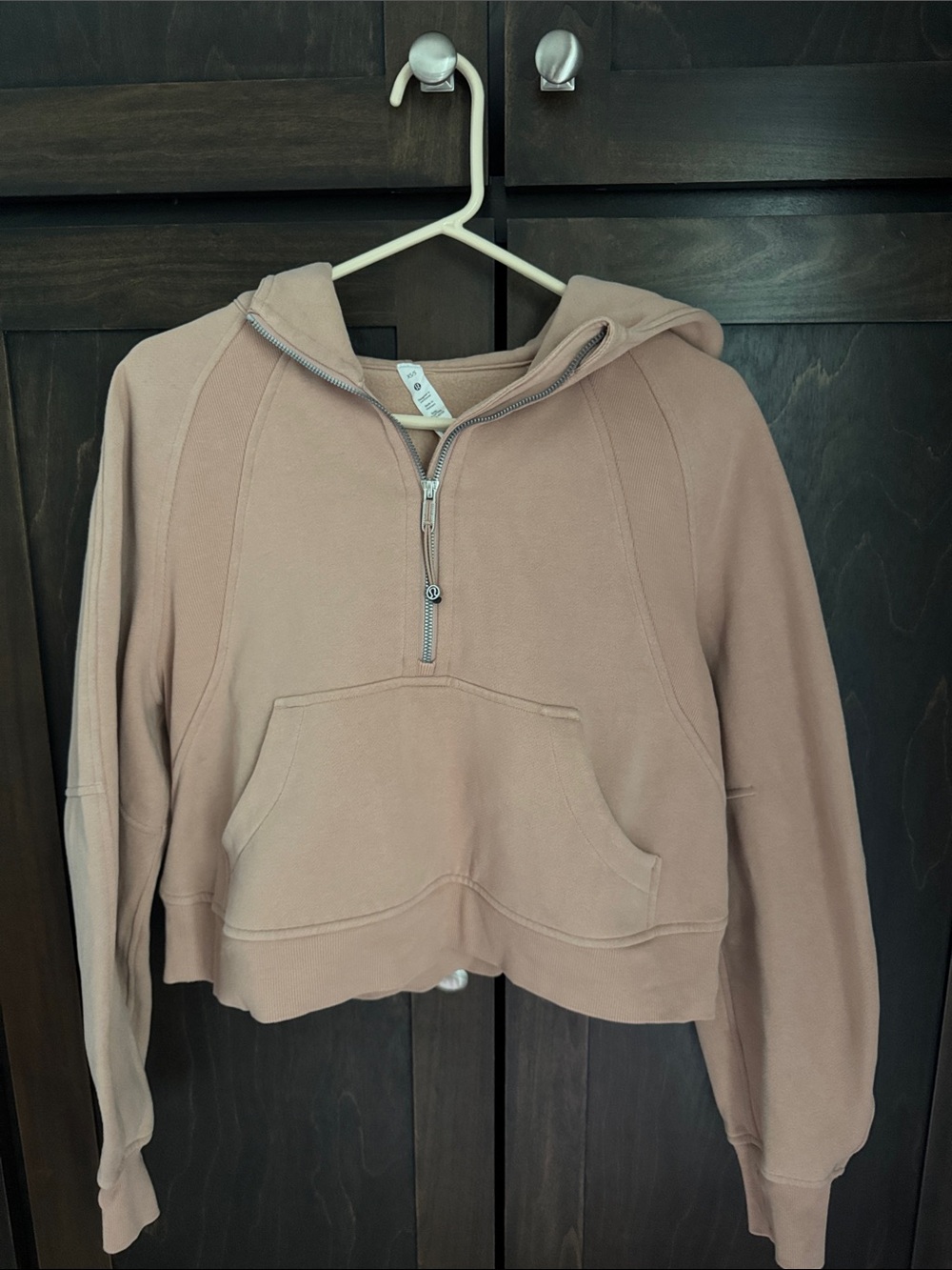 Lululemon Cropped Hooded Scuba - Tan color